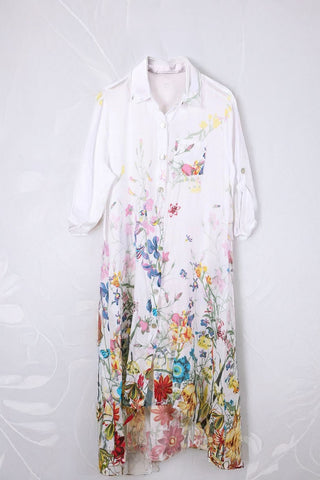 Floral Button-Down Duster Dress