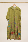 Floral Button-Down Duster Dress