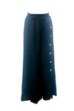 Wide-Leg Button Detail Pants