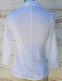 "Stacey" White Buttoned Blouse