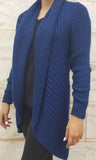 "Serena" Open Front Rounded Cardigan