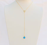 26 inches "Y" inches Necklace 14K Gold Filled Chain and Turquoise