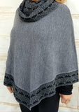 "Nicolle" Tourtle Neck Ultralight Baby Alpaca Poncho