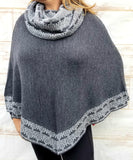 "Nicolle" Tourtle Neck Ultralight Baby Alpaca Poncho