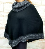 "Nicolle" Tourtle Neck Ultralight Baby Alpaca Poncho