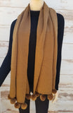 "Bernardette" Pompom Shawl