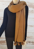 "Bernardette" Pompom Shawl