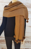 "Bernardette" Pompom Shawl