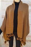"Bernardette" Pompom Shawl
