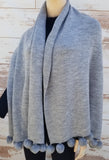 "Bernardette" Pompom Shawl