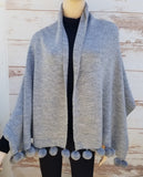 "Bernardette" Pompom Shawl