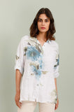 Floral Print shirt 100% linen