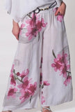 Floral Print Elastic Waist Pants 30577