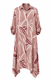 Botanical Print Linen Dress
