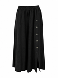 Wide-Leg Button Detail Pants