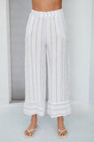 Patterned Wide Leg Pants