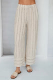 Patterned Wide Leg Pants