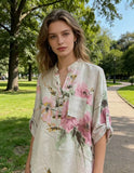 Printed Linen blouse
