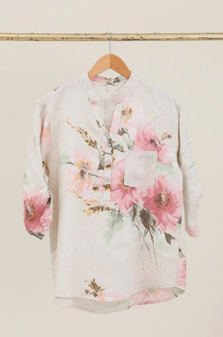 Printed Linen blouse