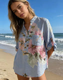 Printed Linen blouse