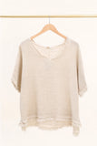 Plain blouse 50% Linen, 50% Cotton