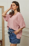 Plain blouse 50% Linen, 50% Cotton