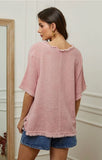Plain blouse 50% Linen, 50% Cotton