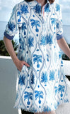 White and Blue Long Dress