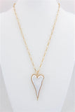 Elongated Heart-Shaped Necklace