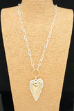 Heart-Shaped Necklace-Golden Area