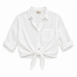 Tie-Front 100% Linen Shirt
