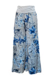 Flowered pattern Linen Pants