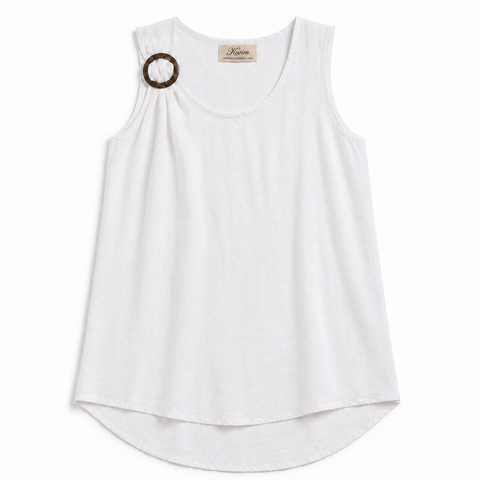 coastal Ring 100% linen Top