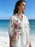 Printed Linen blouse