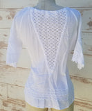 "Western" White peasant blouse