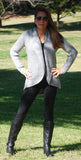 "Serena" Open Front Rounded Cardigan